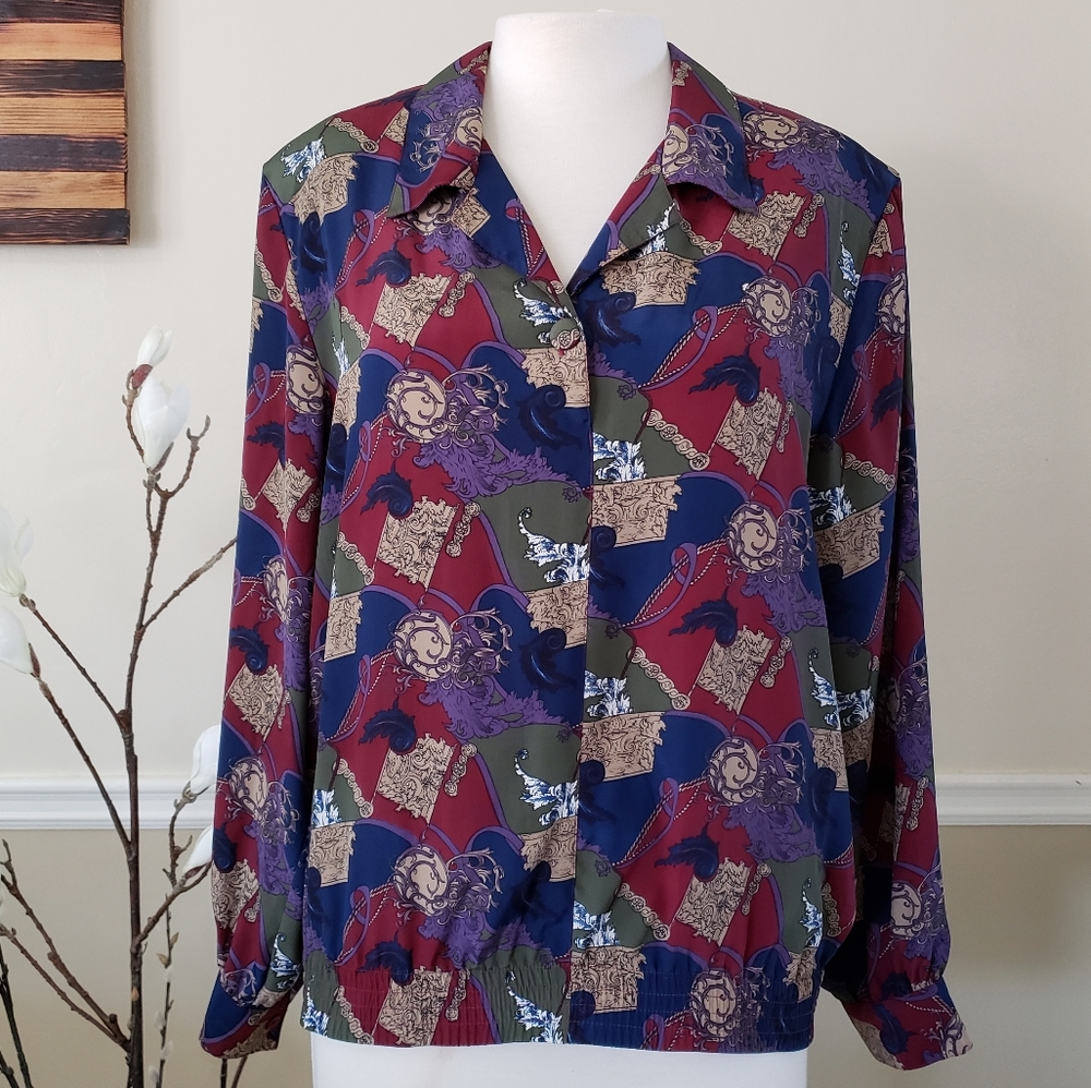 Vintage Koret Printed Button Down Shirt